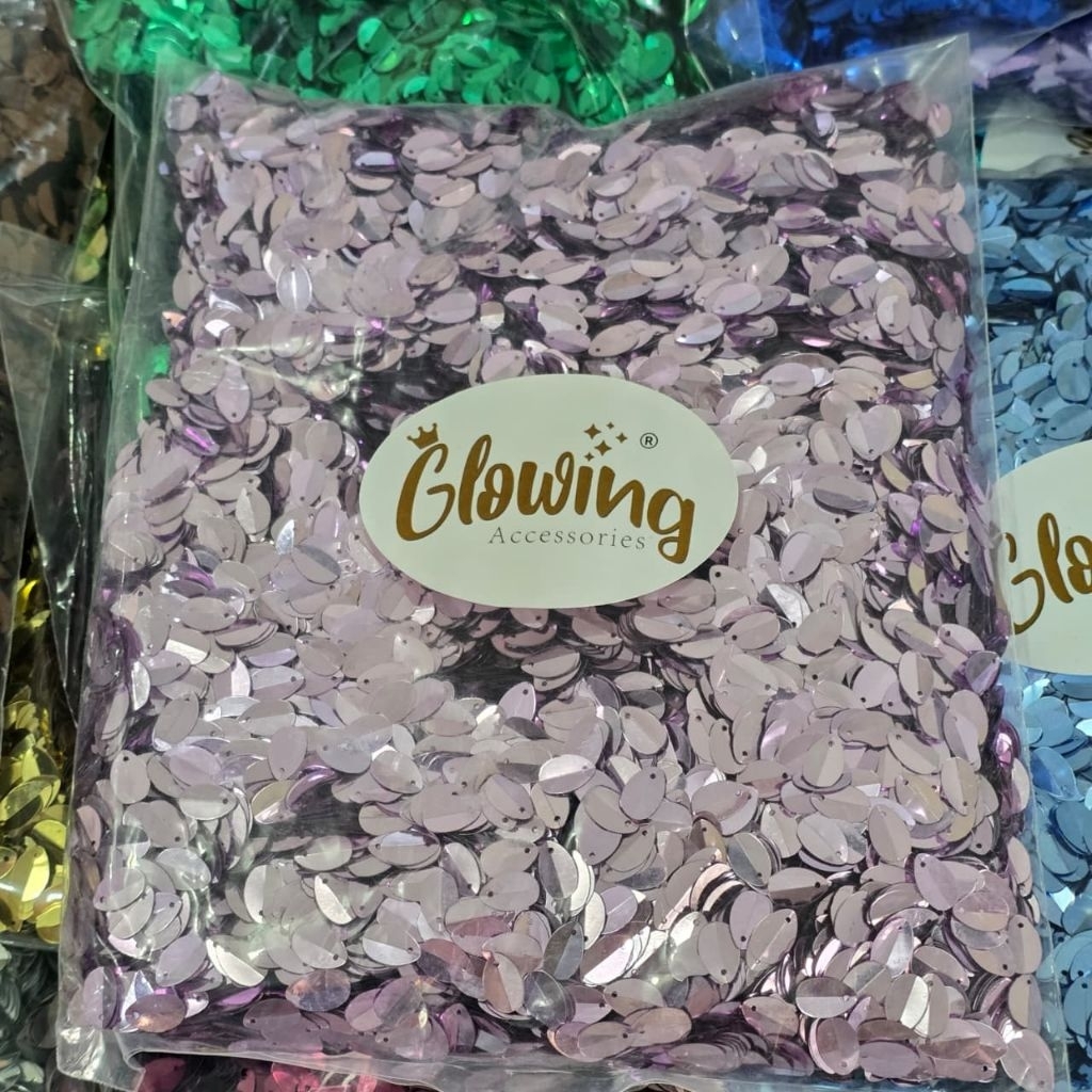 Ramboci payet sequin jepang bentuk TETES per 10 gram