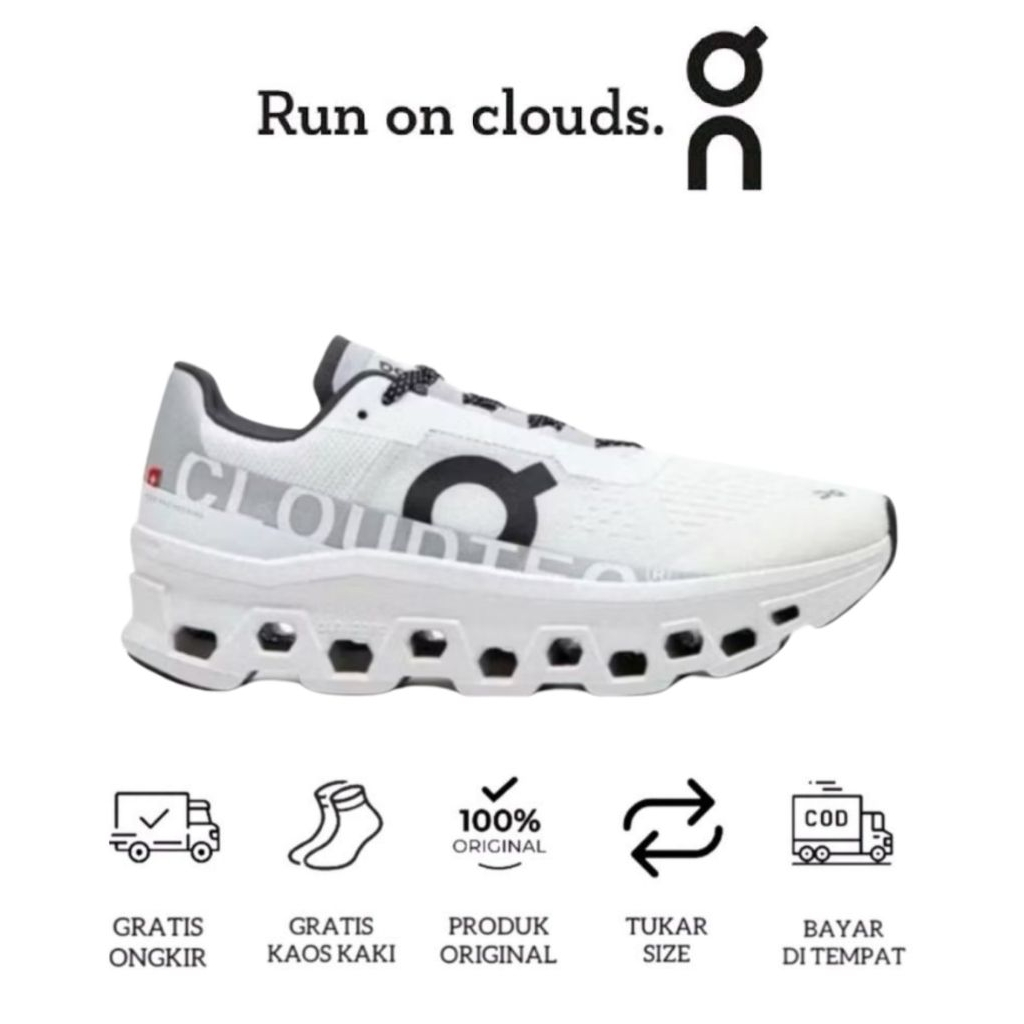 Sepatu On Cloud Monster Undyed White Shoes-3ME10120838