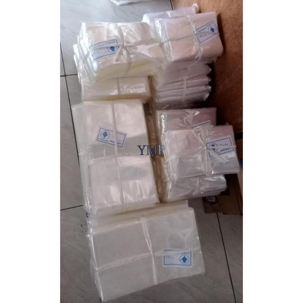Plastik PP bening tebal 05 / plastik kaku bening tebal / plastik snack makanan kering  15x45 16x45 1