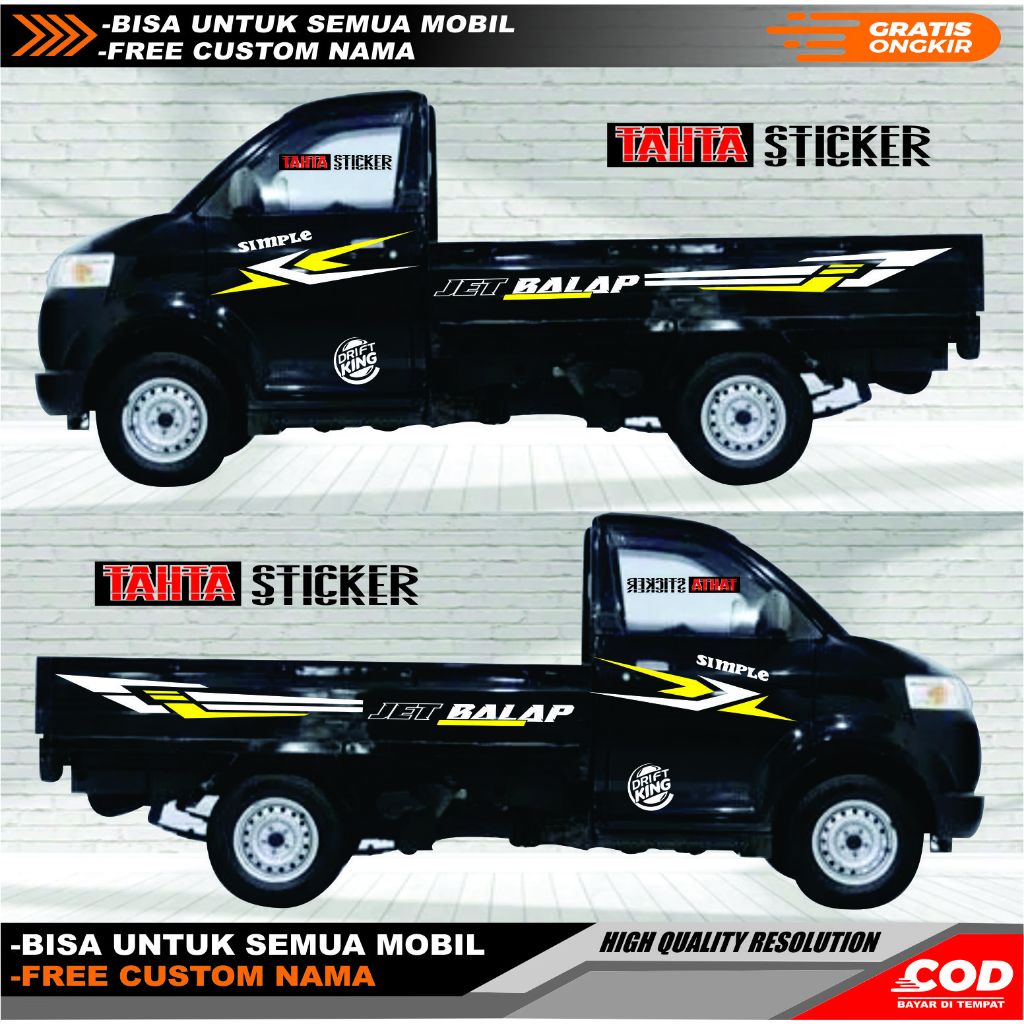Terbaru sticker Aksesoris Mobil Pick Up mobil mega carry apv pick up Suzuki Apv carry minimalis