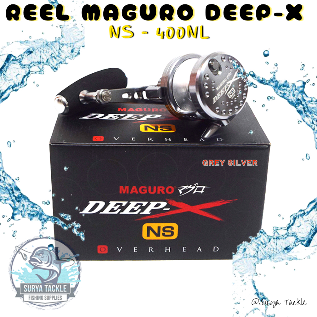 Reel Maguro Deep-X NS 400NL Grey Silver | Reel OH Level Drag | Reel Over Head