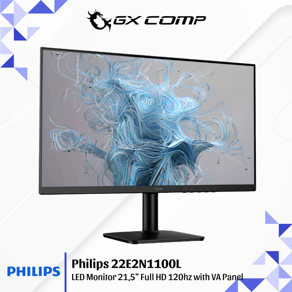 Philips 22E2N1100L LED Monitor 21,5 Inch Full HD 120hz with VA Panel Garansi Resmi