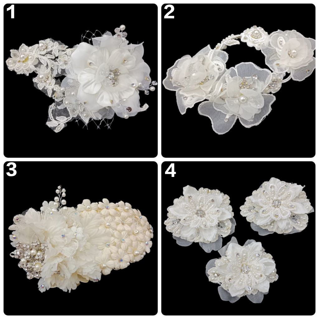 Hairpiece Lace / Bunga Korsase,Korsase Rambut ,Korsase Gaun, Aksesoris Rambut/Gaun