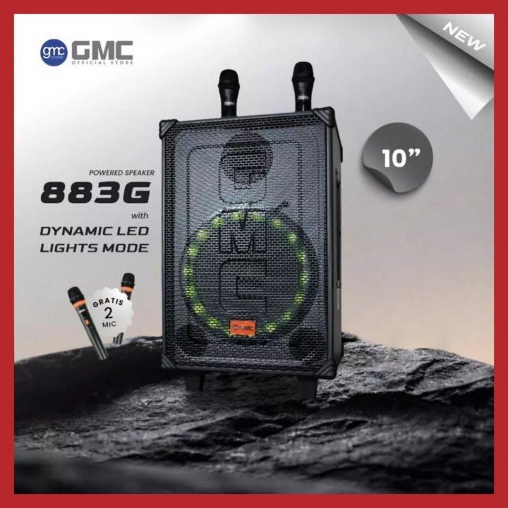 SPEAKER PORTABLE GMC 10 INCH MIC 2 WIRELESS