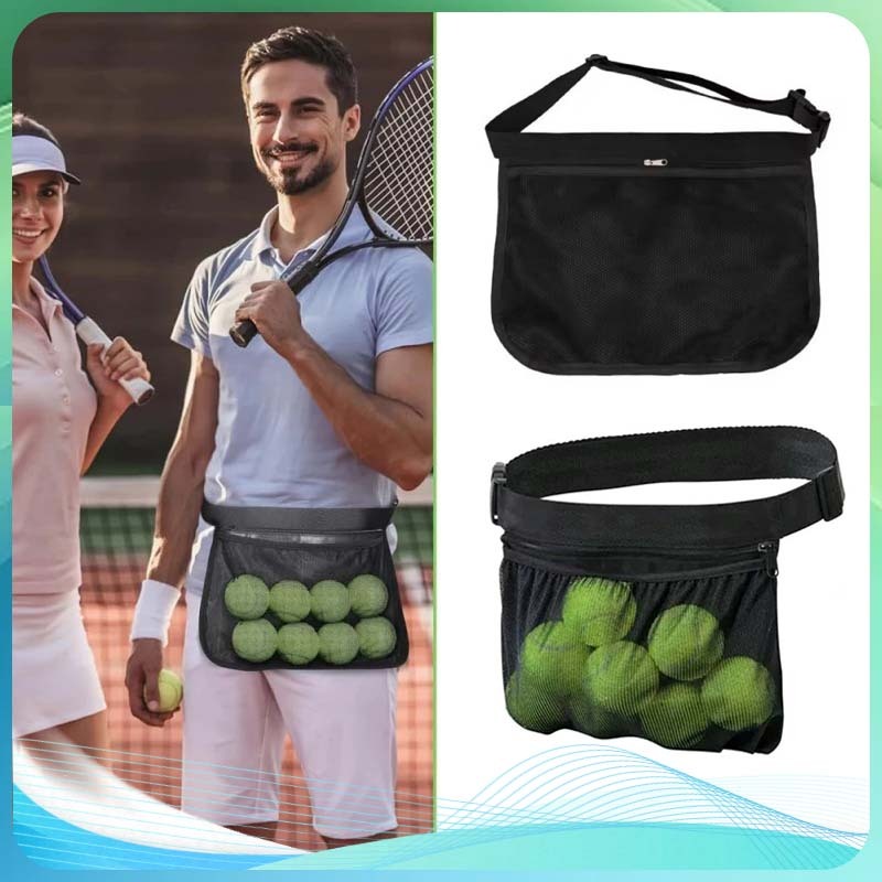 Tas Jaring Bola Golf Tas Bola Tenis Lapangan Pouch Bola Golf Tas Jaring Bola Tenis