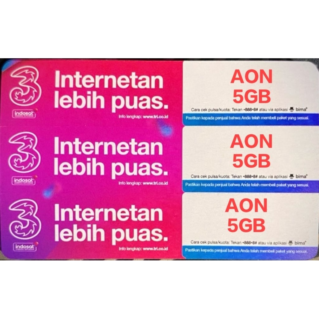 VOUCHER TRI AON 5GB