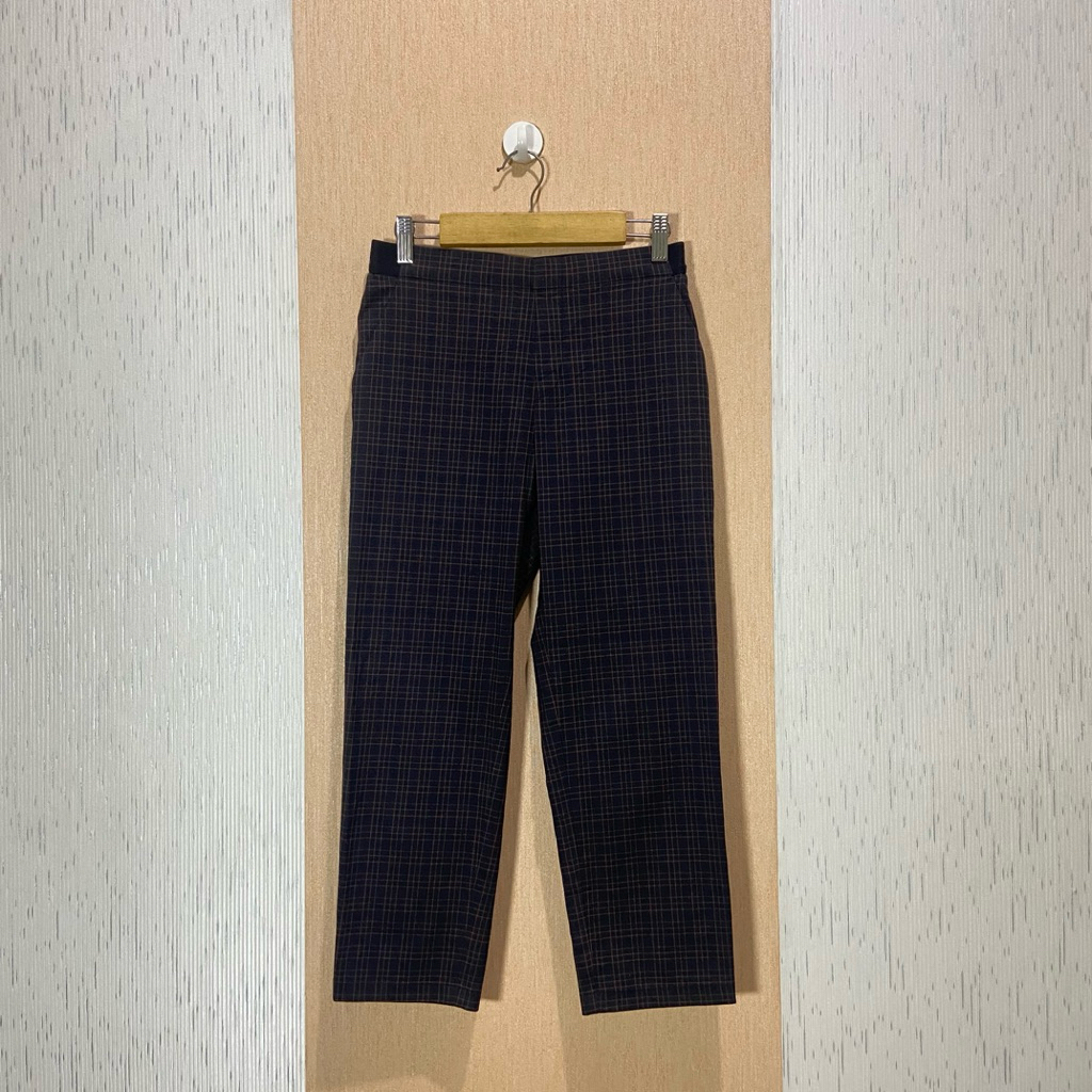 UNIQLO Tartan Ankle Pants Wanita / Celana Uniqlo Wanita / Size S