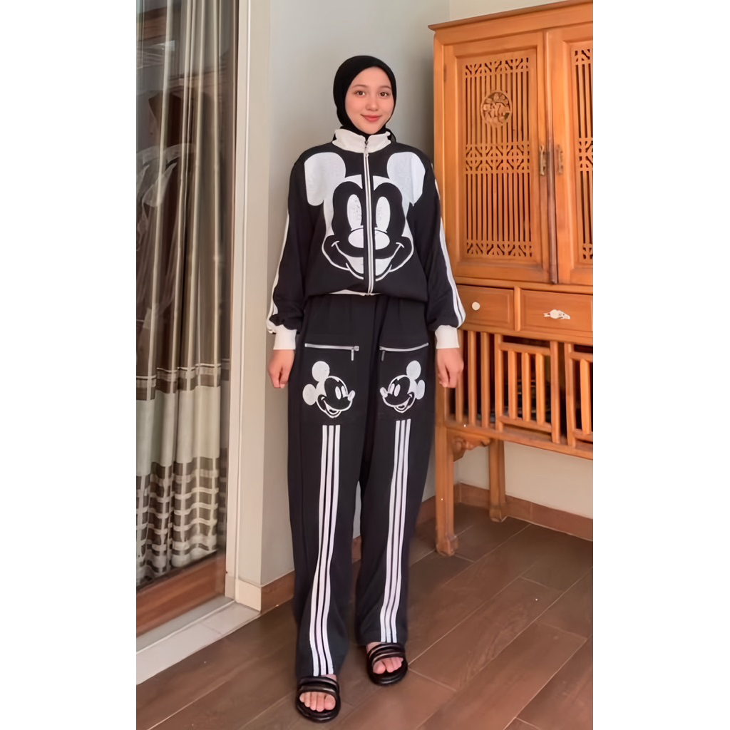Mickey Set jacket athayaa daily / setelan jaket / setelan athayaa