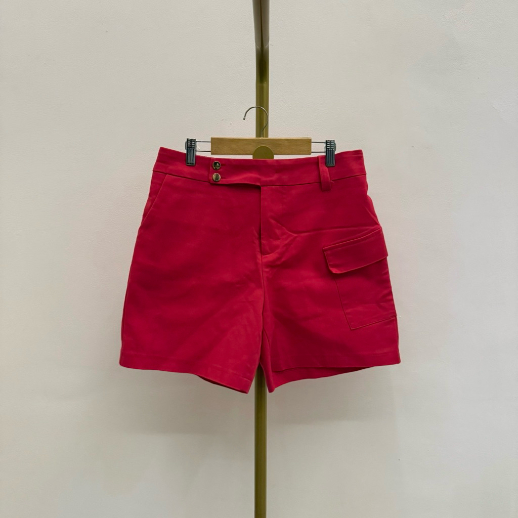 PRELOVED Imperial Pink Fuschia Basic High Waist Short Pants Celana Pendek Wanita