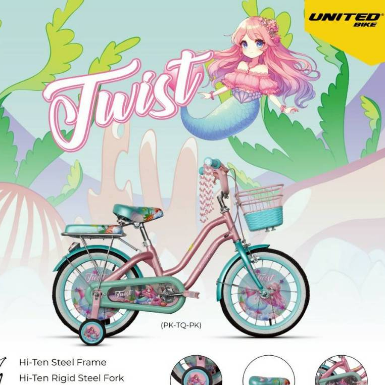 sepeda anak mini 18 inch united twist sepeda anak perempuan