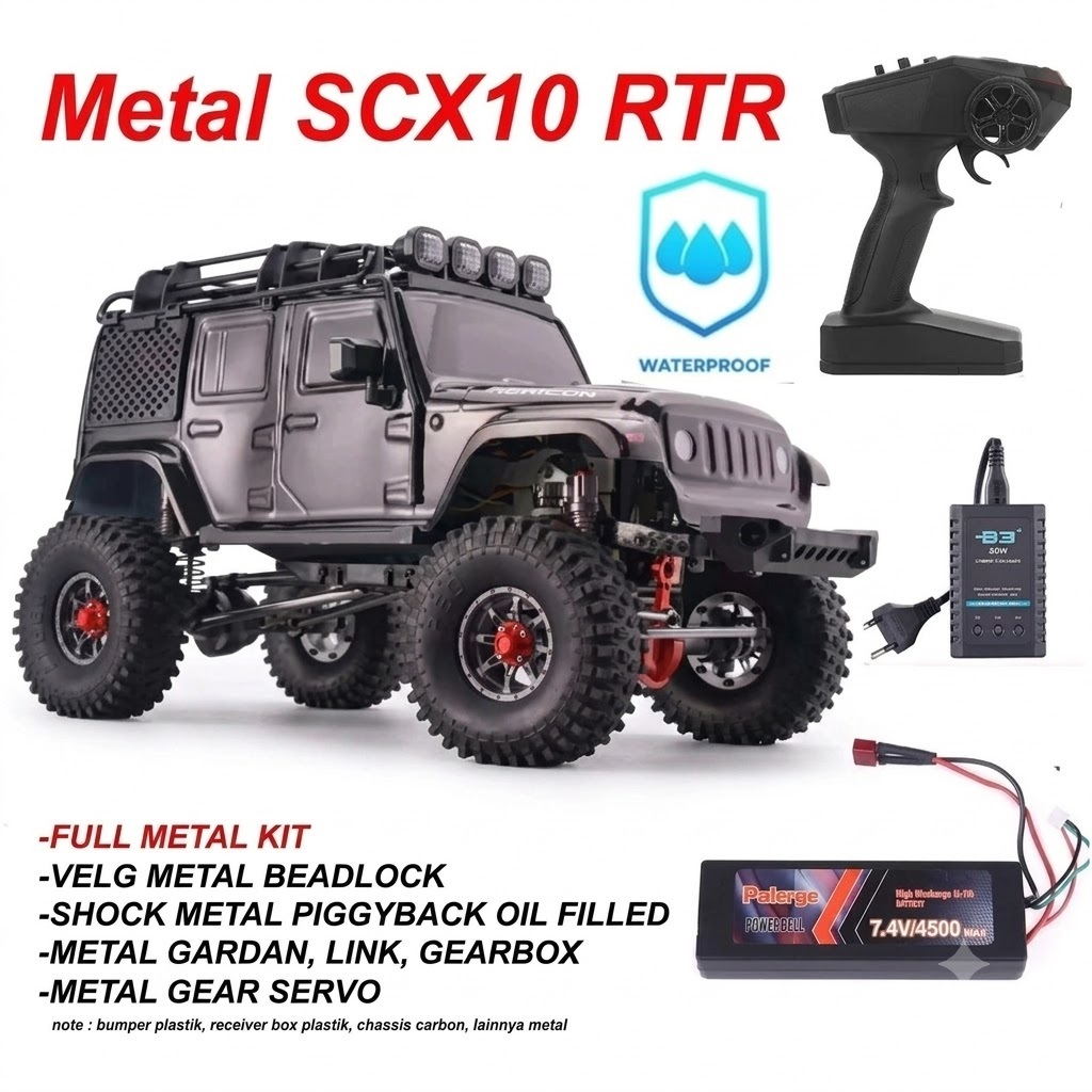 RBR/C SCX10 Rubicon RTR Carbon Frame Full Metal Kit Adventure rc car