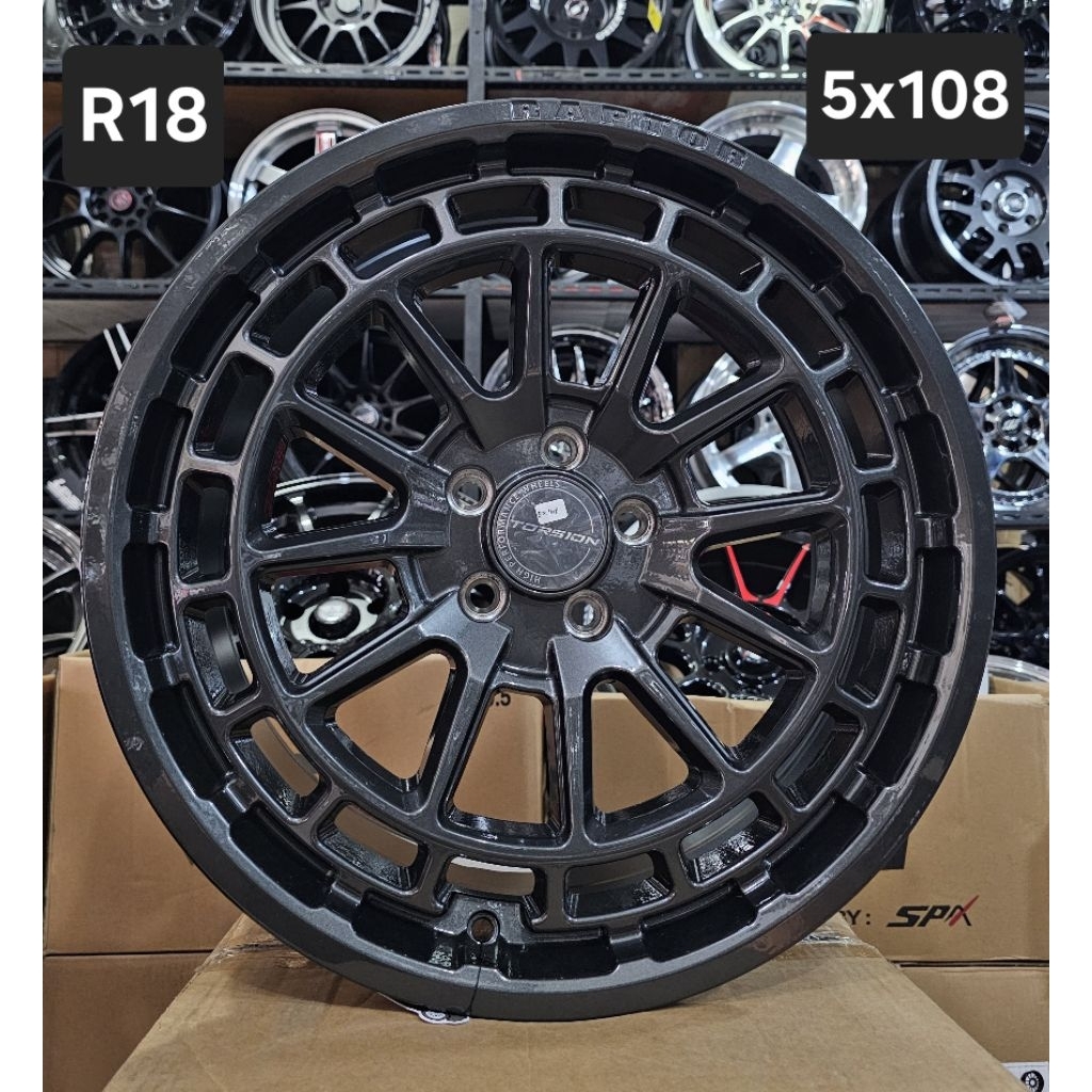 Velg Torsion Raptor R18 PCD5x108 Ej titan. Lebar 9 ET 35