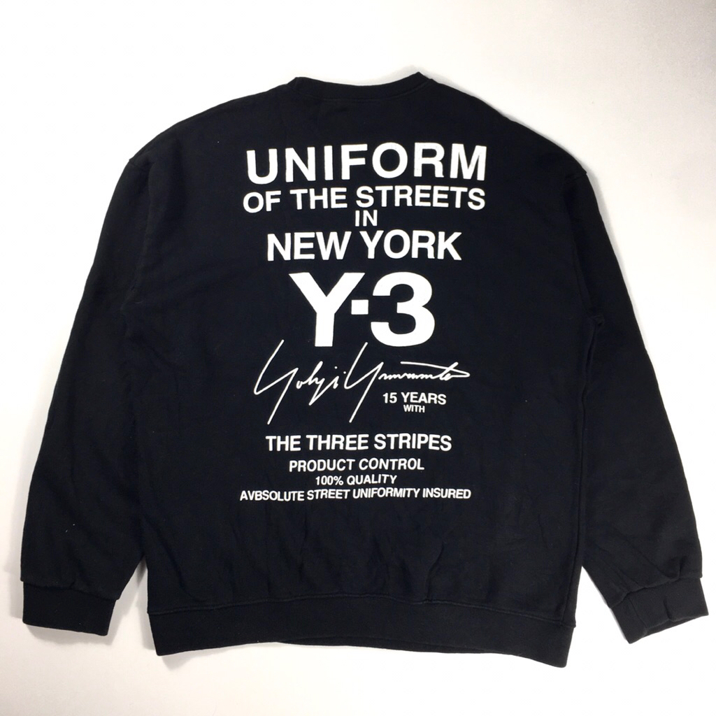 Crewneck hitam yohji yamamoto