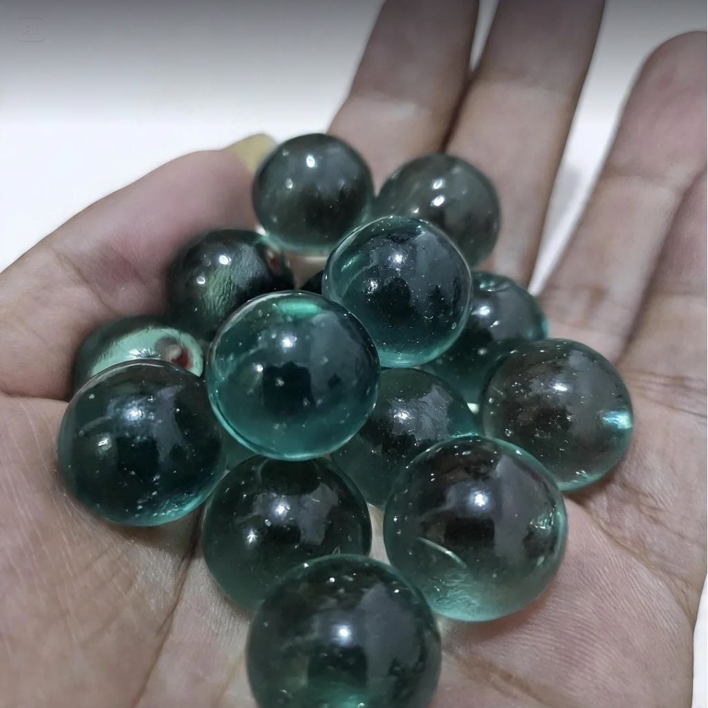 mainan gundu 1,5cm satuan / kelereng / marble / kaleci / mainan jadul 90 an