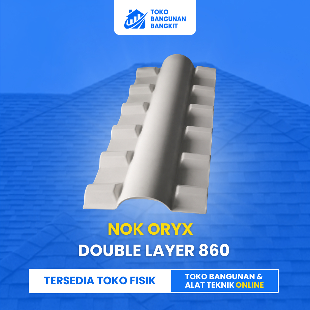 ok ORYX Double Layer Bubungan Atap UPVC Premium Anti Bocor Panjang 86 cm