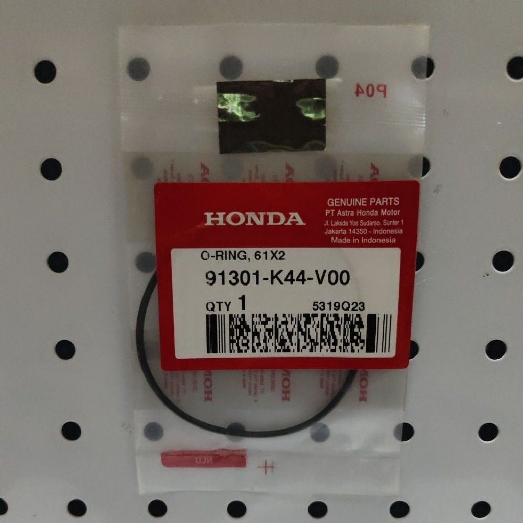91301K44V00 O-RING 61×2 O-RING TUTUP POMPA OLI BEAT ESP