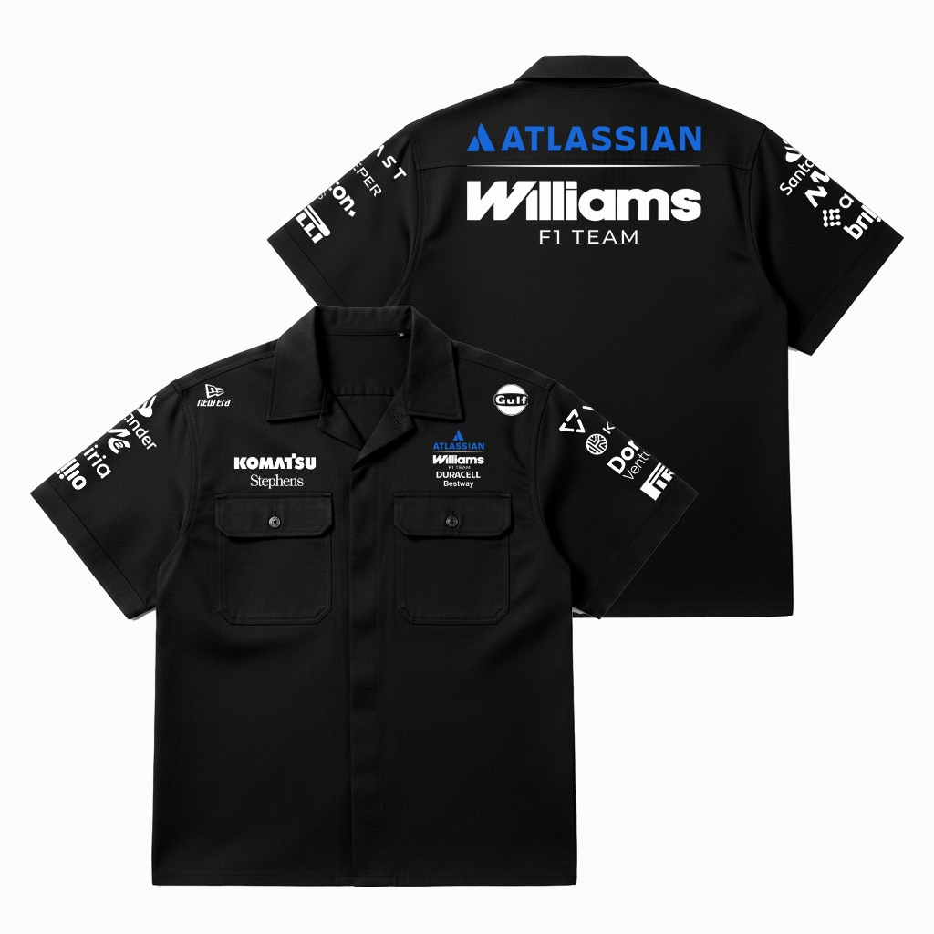 WILLIAMS NEW ERA REPLICA TEAM BLACK EDITION - Workshirts / Workwear / Kemeja PDH  Merchandise Unisex