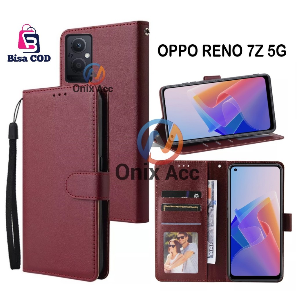 Flip Case OPPO RENO 7Z 5G Casing Dompet Kulit
