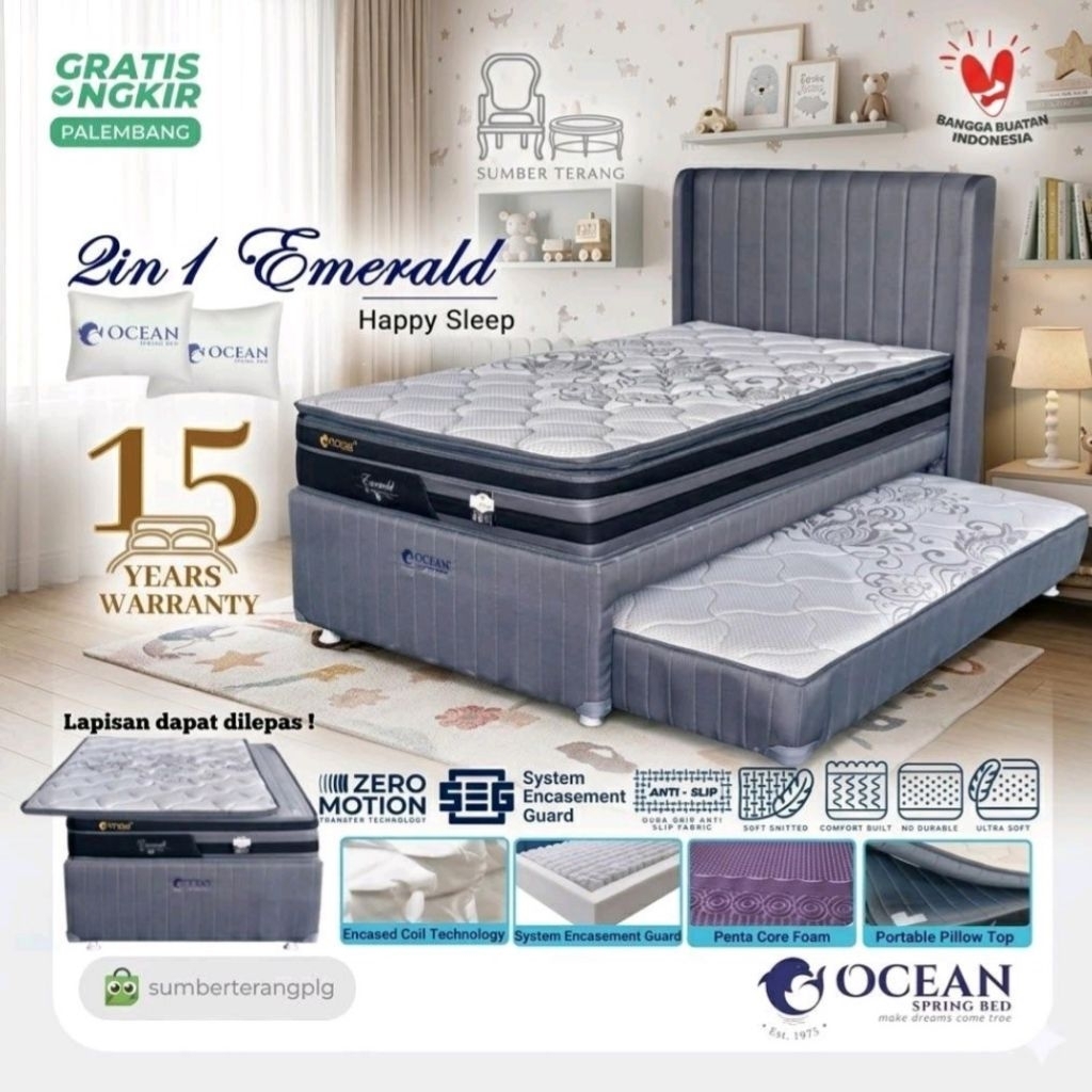 Springbed Sorong Ocean 3 in 1 Springbed Sorong Ocean Emerald Ocean Springbed Sorong PillowTop Matras