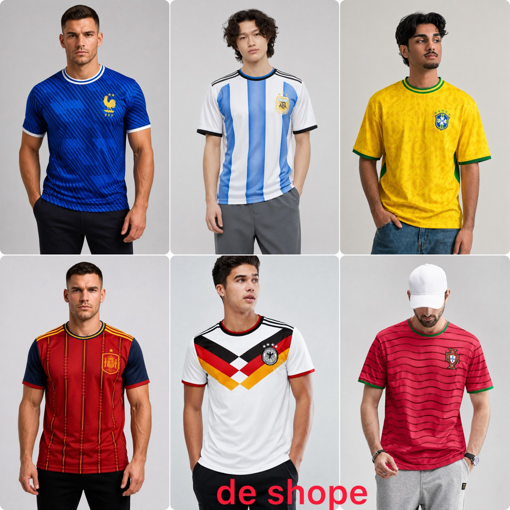 Jersey Bola Piala Dunia 2026 Atasan Pria Baju Futsal Mini Soccer Logo Bordir Hyget
