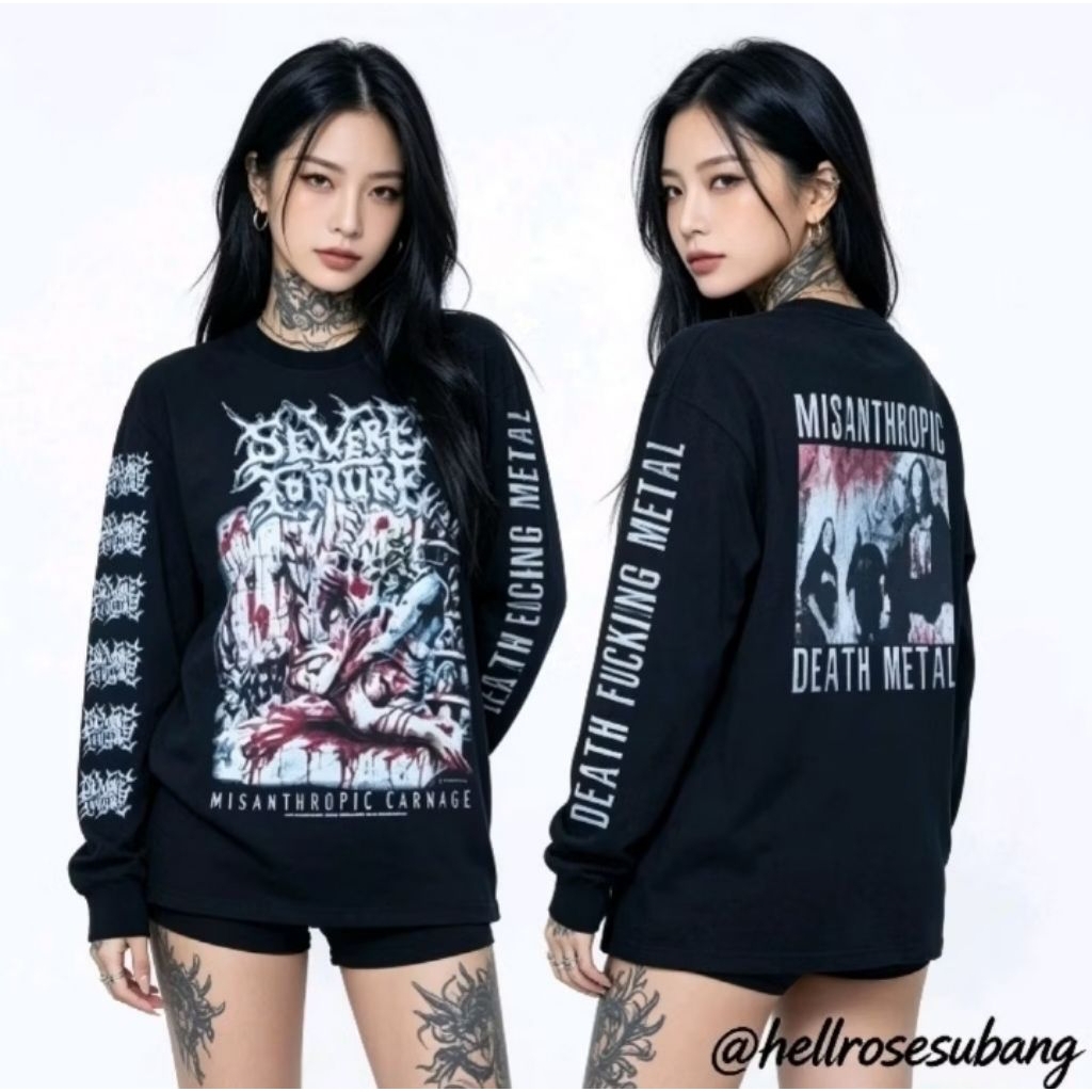 SEVERE TORTURE - Misanthropic Carnage - LONGSLEEVE - TSHIRT BAND METAL ORIGINAL