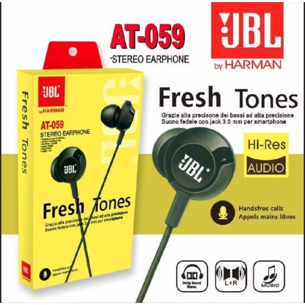 HF Headset ( JBL AT-059 ) Super Bass Packing Import Jbl AT059 / AT 059 NBR