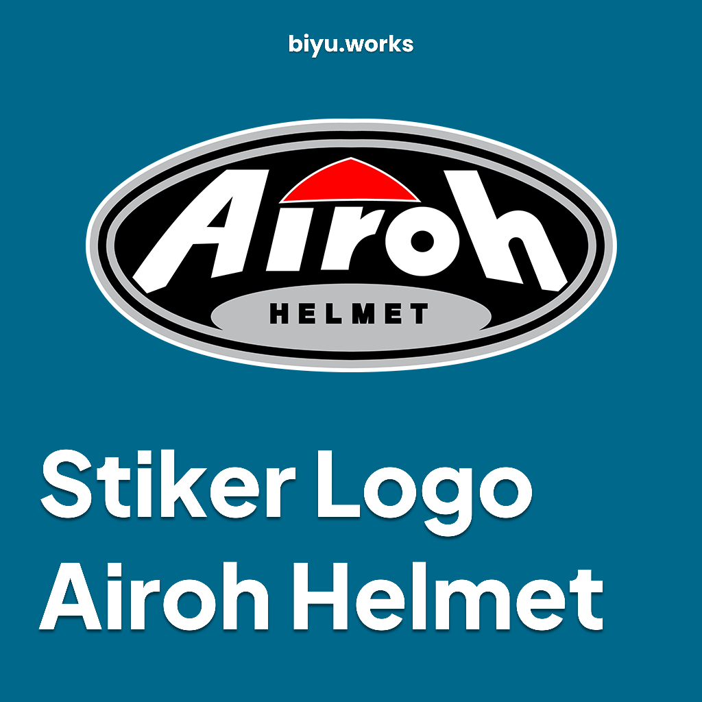 Stiker Logo Airoh Helmet - Vinyl Waterproof High Quality (Die Cut)