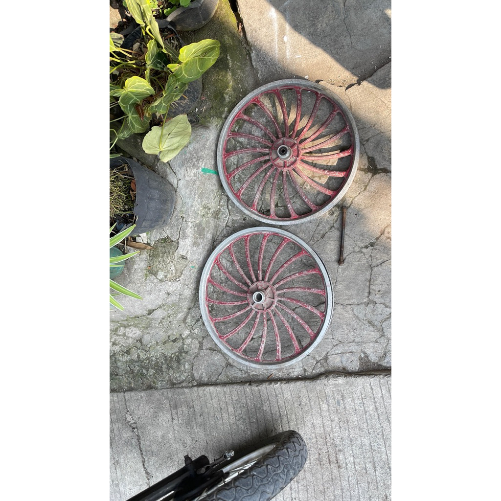 velg sepasang pelek sepeda bmx os minion aloy kipas, velg sepeda bmx 20 aloy