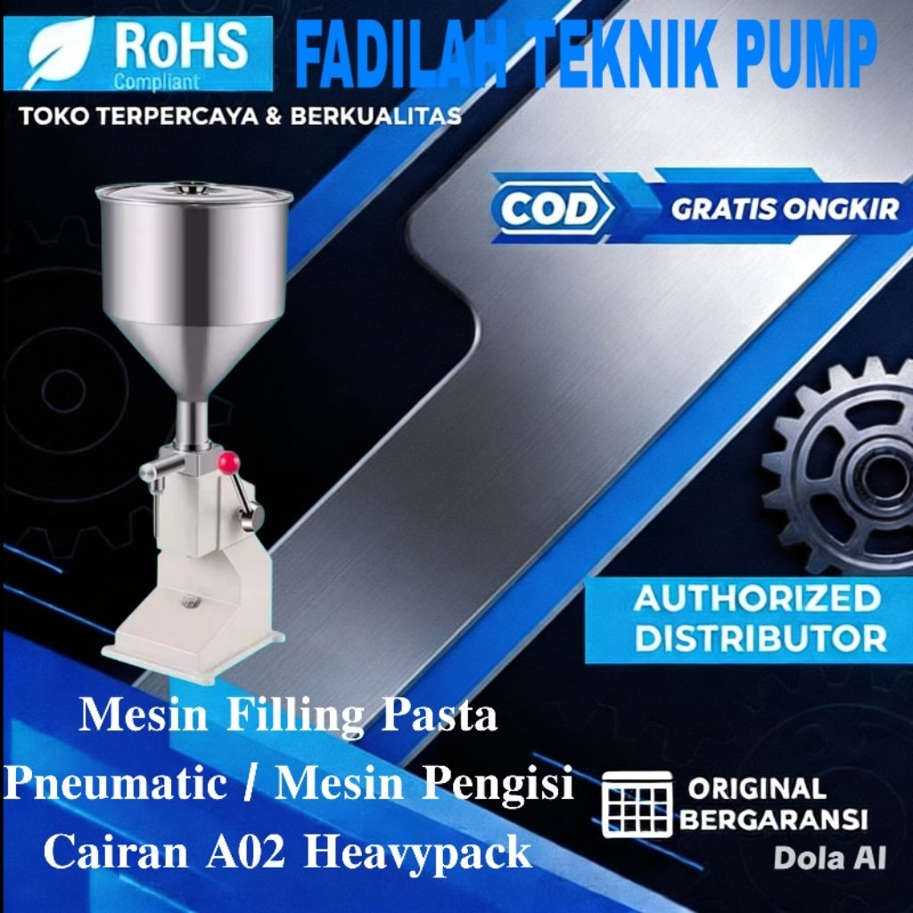 Mesin Filling Pasta Pneumatic / Mesin Pengisi Cairan A02 Heavypack