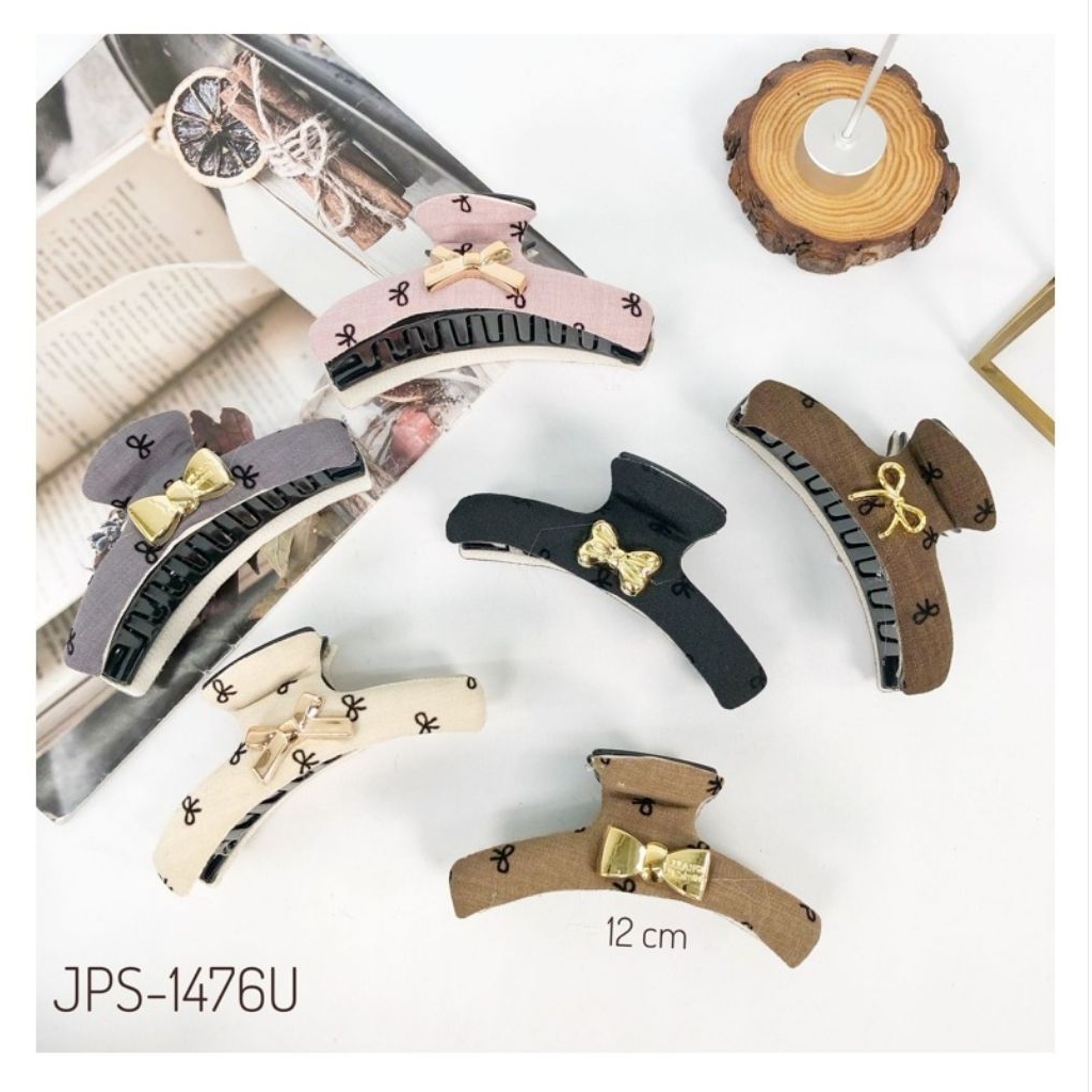 Jepit Salon Jumbo Kain Mix Tempelan Pita
