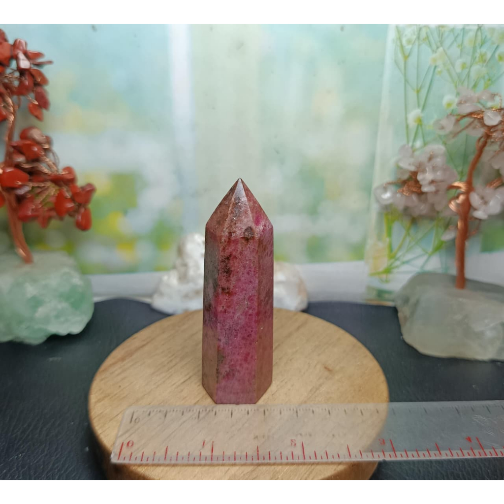 Batu Natural Tower Pink Rhodonite (5) Asli Batu Alam