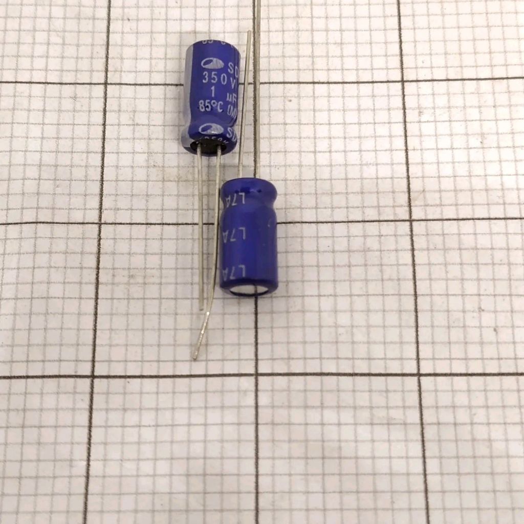 Elco 1uf 350v / Kapasitor Elco 1uf 350v / Elco 1 - 350V elco1-350v