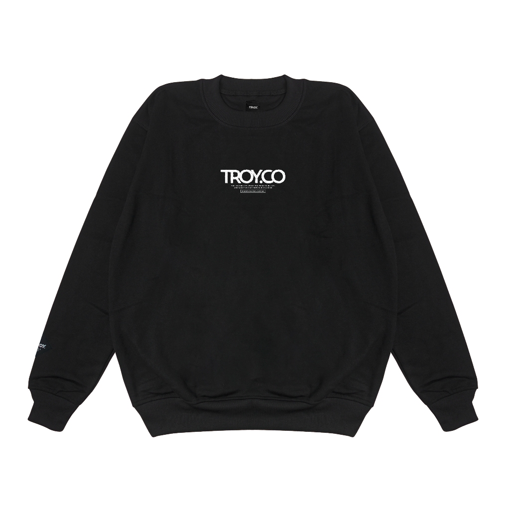 Troy Company Sweater Pria Hitam - Paint Sweater Sweatshirt Crewneck Black SWD 3636