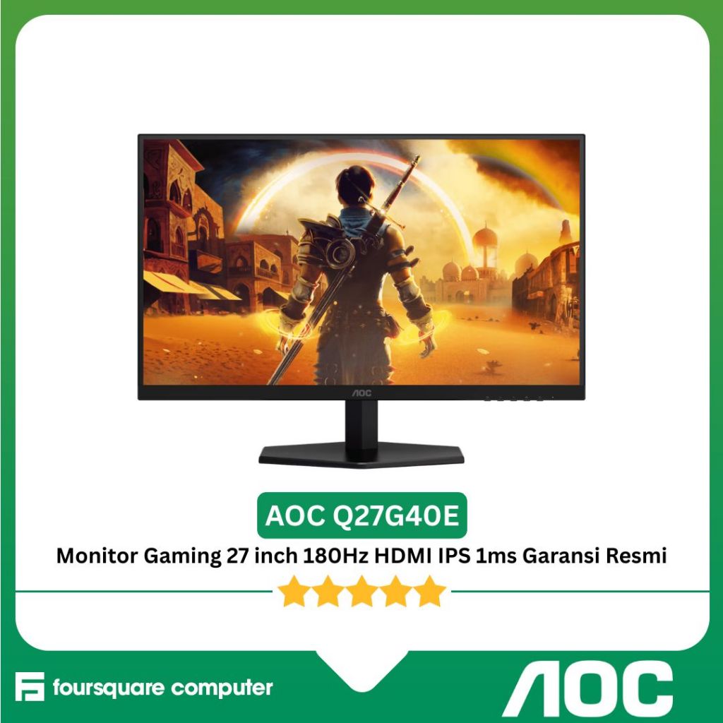 AOC Q27G40E Led Monitor Gaming 27 inch 180Hz HDMI IPS 1ms Garansi Resmi
