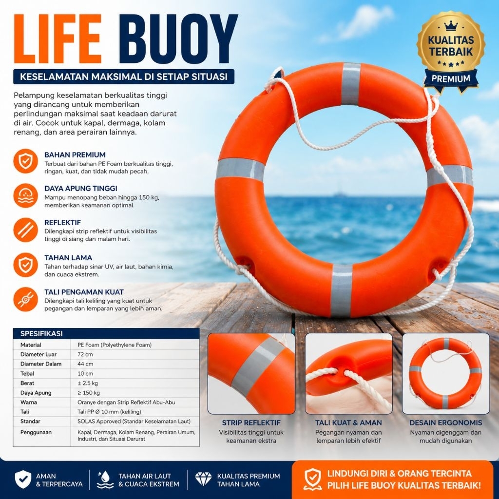 RING BUOY LIFE PELAMPUNG LIFE BUOY