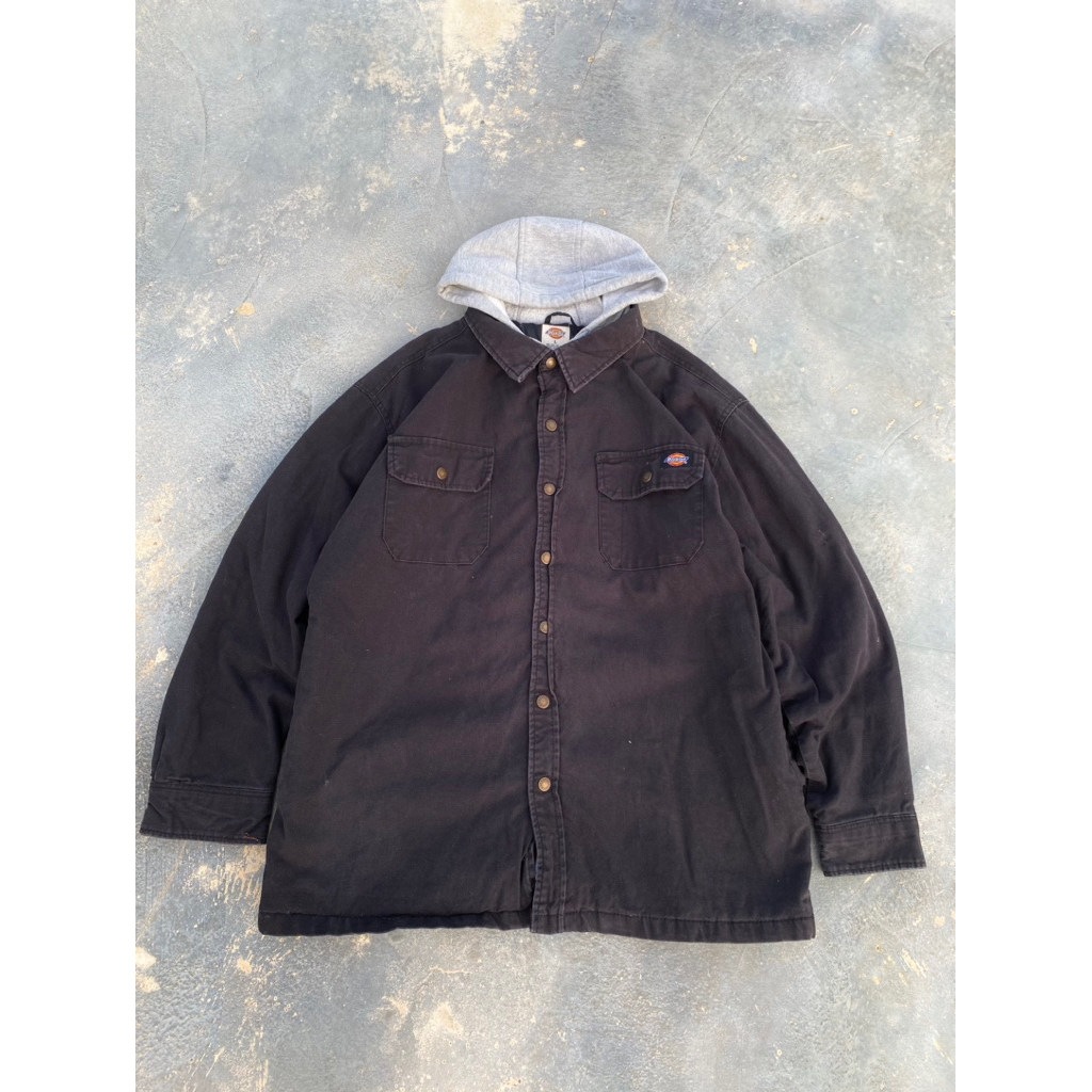 vintage Dickies Water Repellent Duck Hooded Shirt Jacket