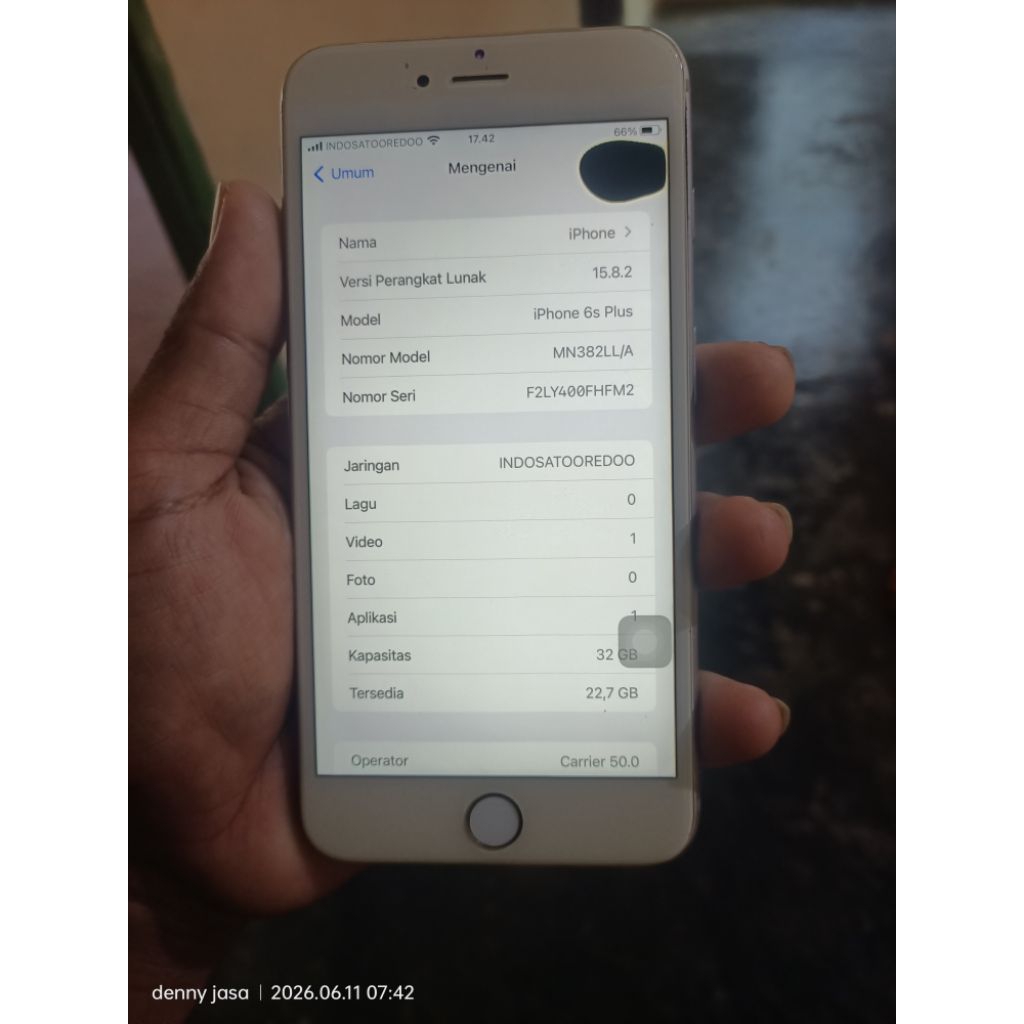 ip6s plus 32gb cek deskripsi