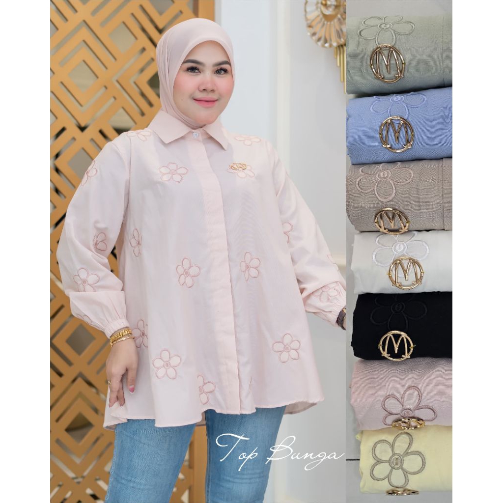 Winody Atasan Top Bunga / Blus Winody