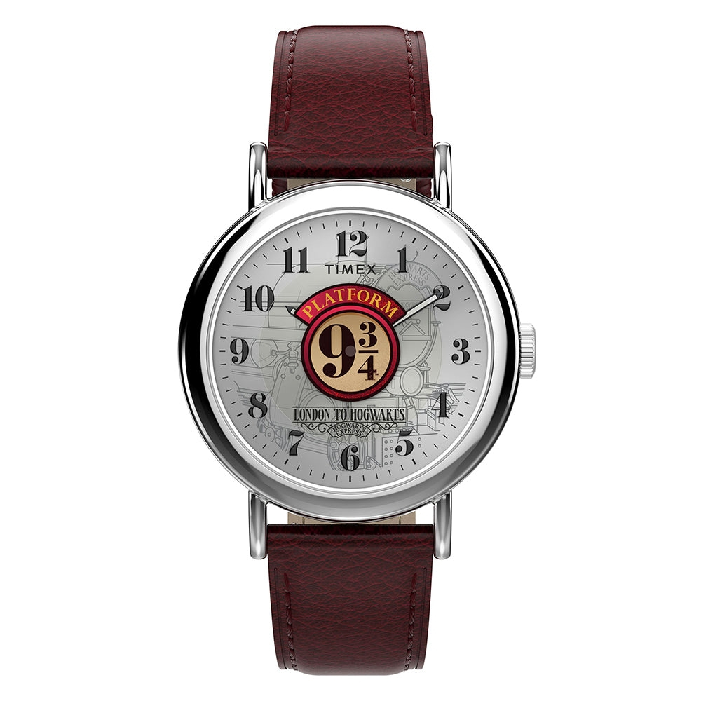 Original 100% Jam Tangan Unisex Timex TW2Y76200 Harry Potter x Timex Weekender Leather Strap Garansi
