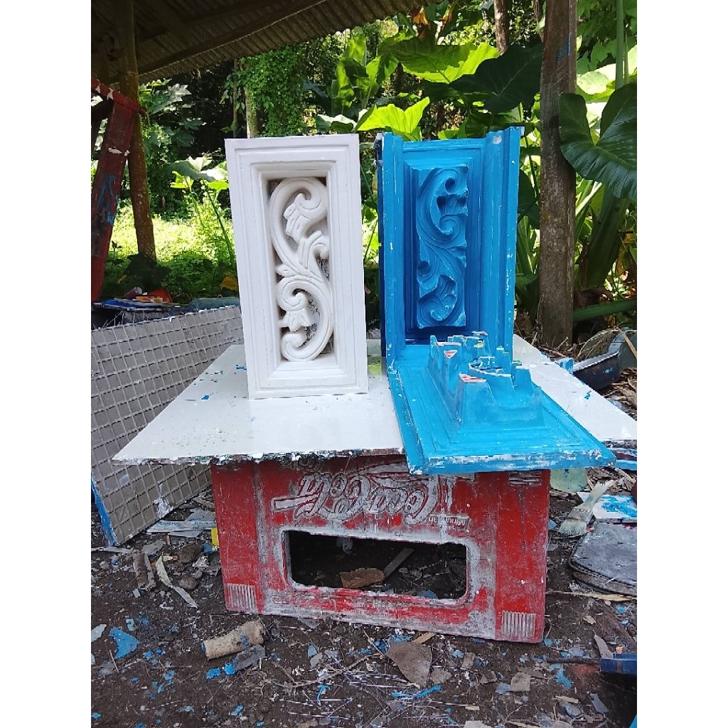 cetakan loster fiber motif jati ukir 17x35