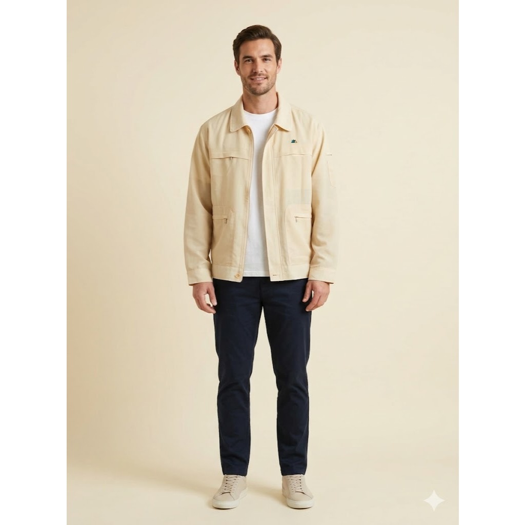 Jaket pria casual warna kuning