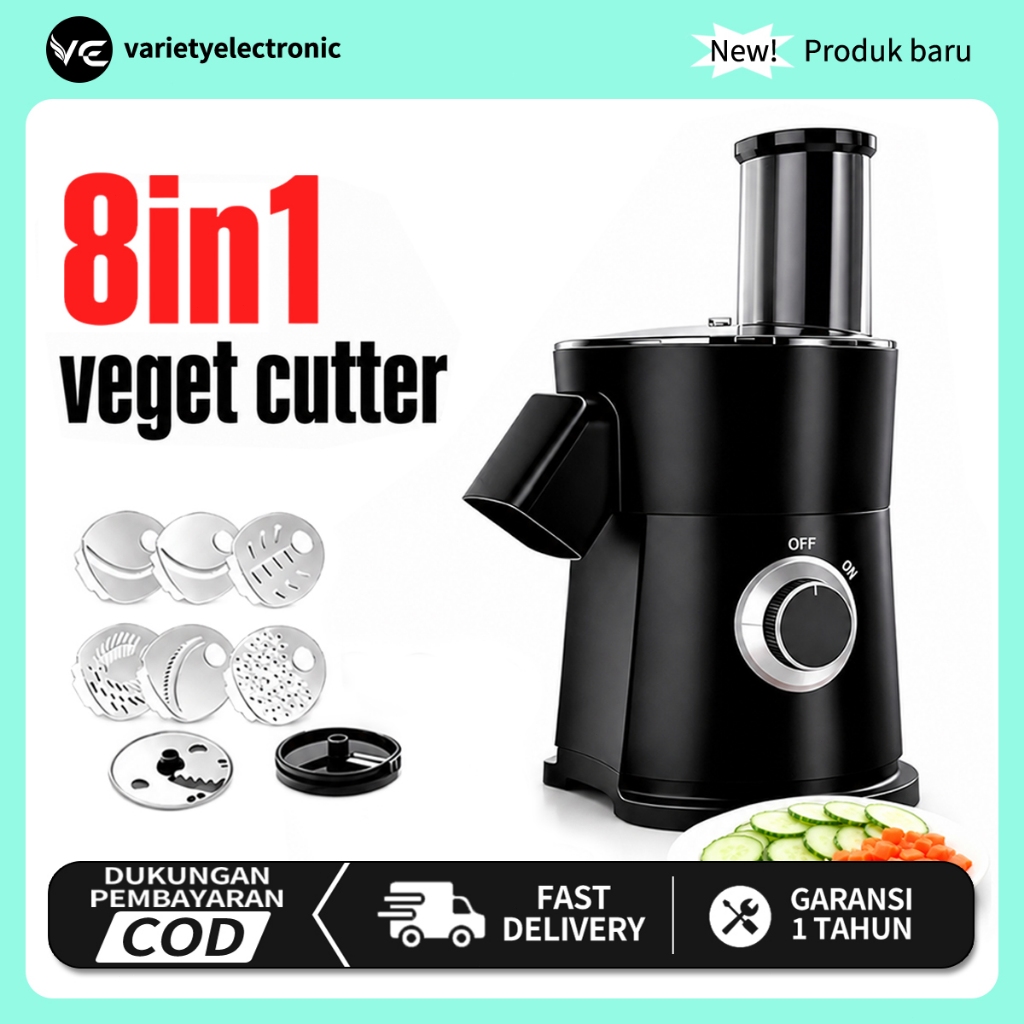 Mesin Pemotong Sayur Otomatis Serbaguna 7-in-1  200W Dengan Listrik Serba Guna Yang Luar Biasa Untuk