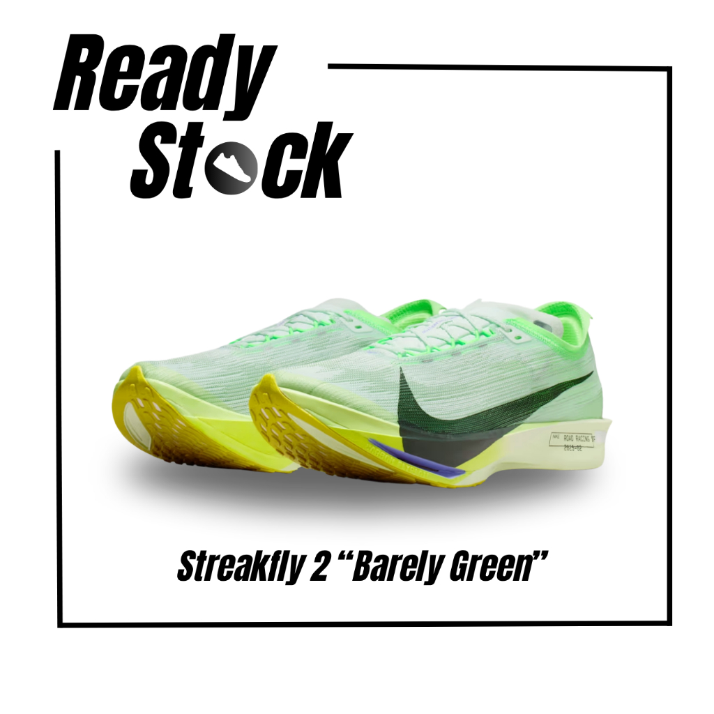 Nike Zoomx Streakfly 2 "Barely Green" Running Shoes (100% Authentic)