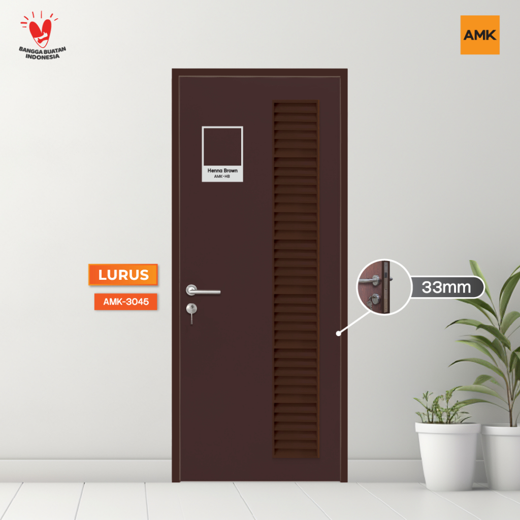 Lurus 33 Henna Brown, Panel garis vertikal