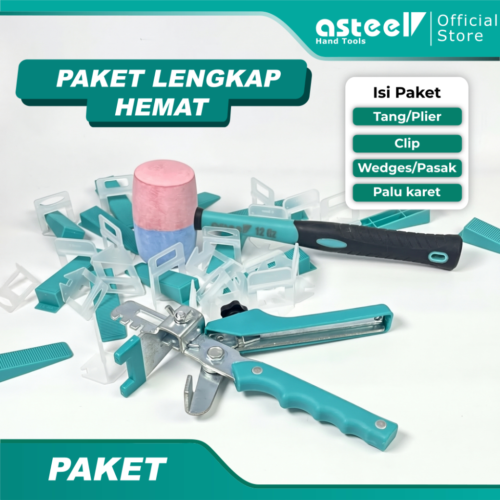 ASTEEL Paket Lengkap Alat perata keramik lantai dinding tile leveling system