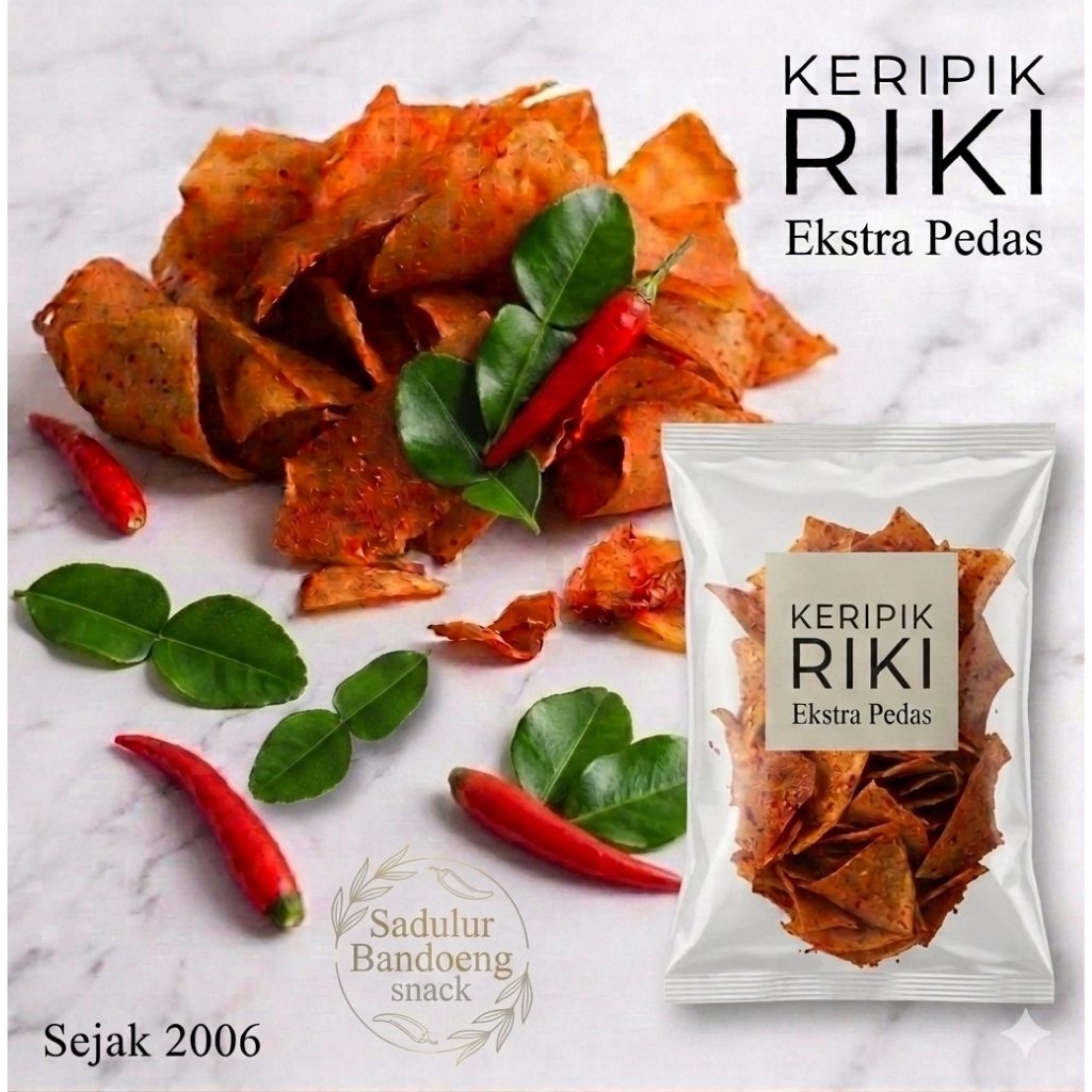 Pikset Riki Keripik Setan Kripik singkong Riki Super Pedas Riki Asli