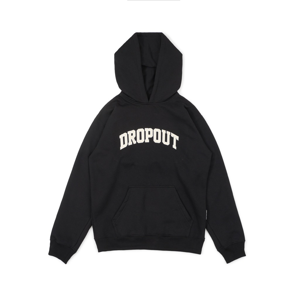 DROPOUT.OOC SWEATER HOODIE PRIA COLLEGE BLACK