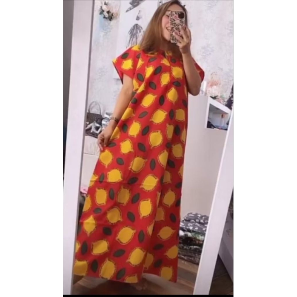 daster longdress merah