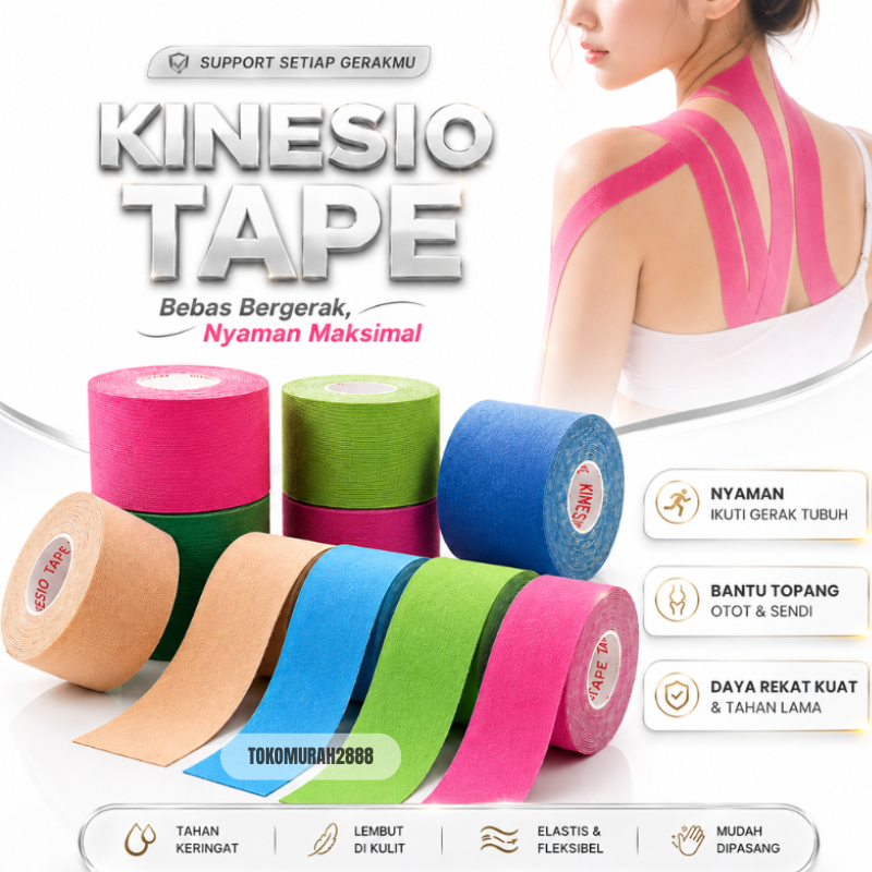 Kinesio Tape  Tape Sport Premium Tapping Olahraga Futsal Sepakbola