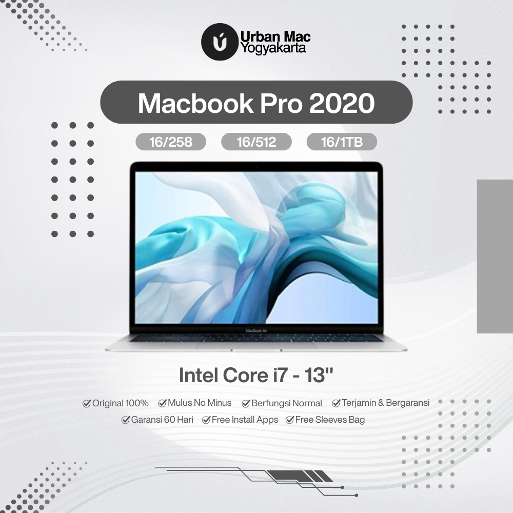 Macbook Pro 2020 13 inch i7 Second Like New Mulus Garansi 60 Hari Urban Mac Store Yogyakarta